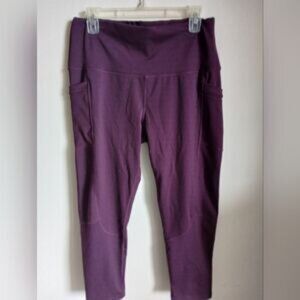 Level Up Active Purple High-Waisted Tulip Hem Leggings Size XL
